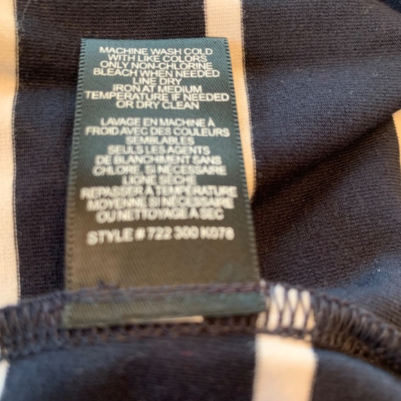 STRIPED DARK NAVY TOP - MODALF TURTLENECK - Picture 7 of 8